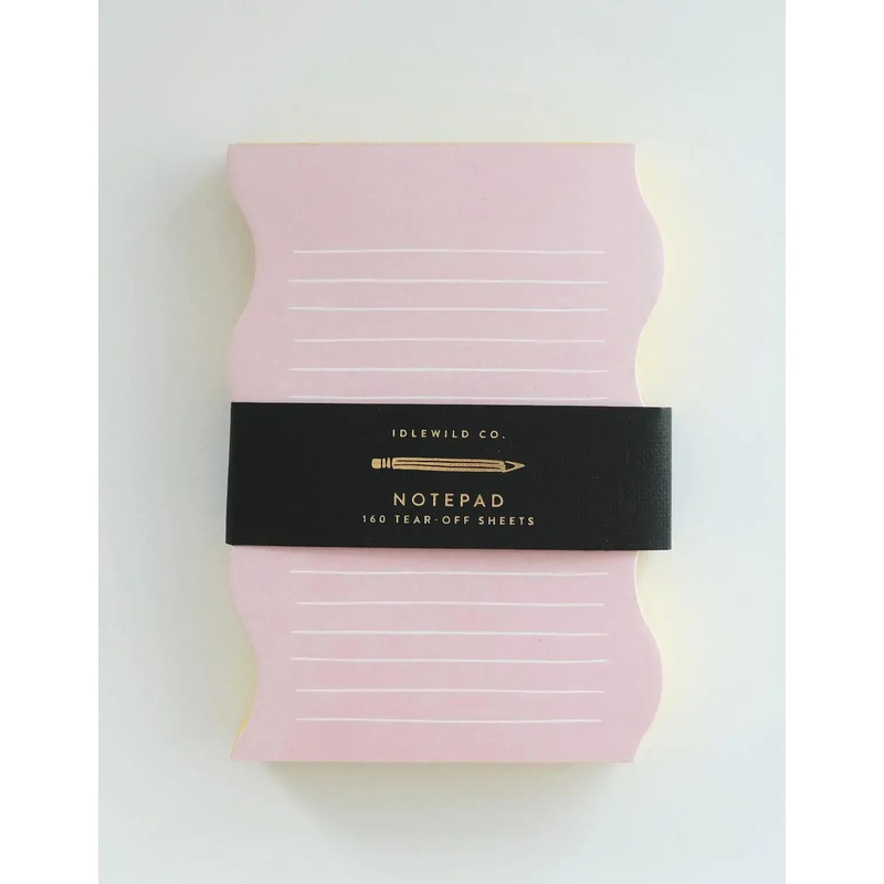 Wavy Shaped Notepad | Pink + Yellow