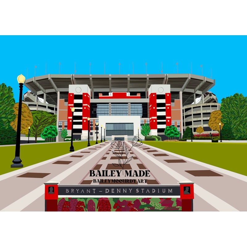 Bailey Made Art: Bryant-Denny Stadium 8’X10″ Print