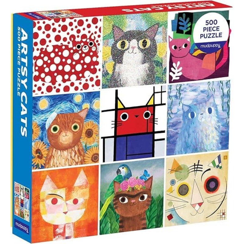 Puzzle – Artsy Cats 500 Piece Family