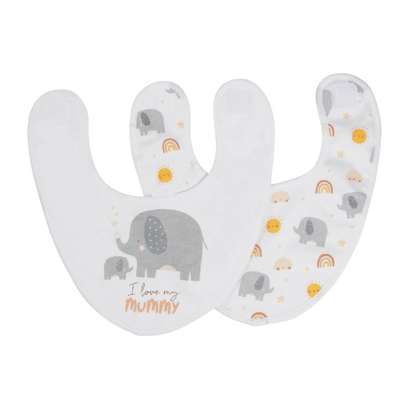 BABY ELEPHANT BIB 2PK