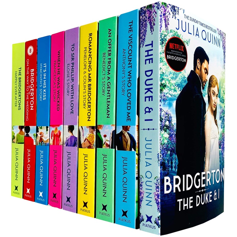 Bridgerton Family Book Series Complete Books 1 – 9 Collection Set by Julia Quinn NETFLIX