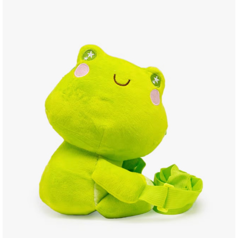 Green Frog Plush Sling Crossbody Bag