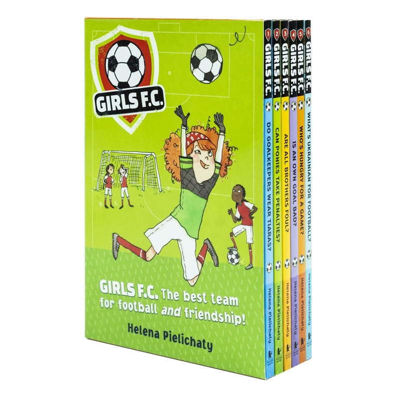 Girls FC Collection 6 Football Books Set by Helena Pielichaty (Do Goalkeepers Wear Tiaras?, Can Ponies Take Penalties?, Are All Brothers Foul?, Is An Own Goal Bad?, Who Hungry for a Game, Waht’s Ukrainian for Football?)