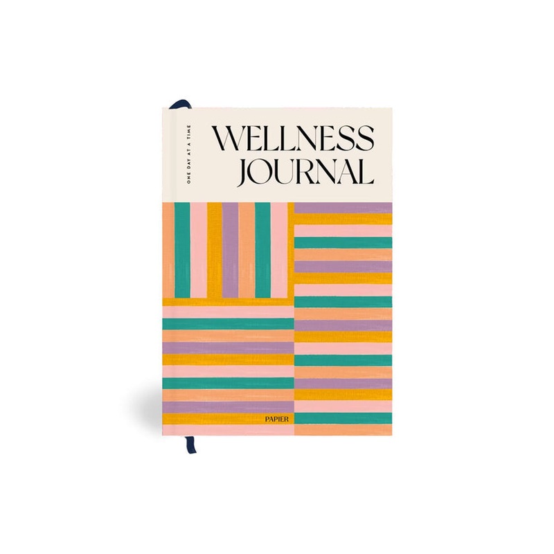 Papier – Happy Stripes – Hardcover Notebook – A5 – Wellness Journal