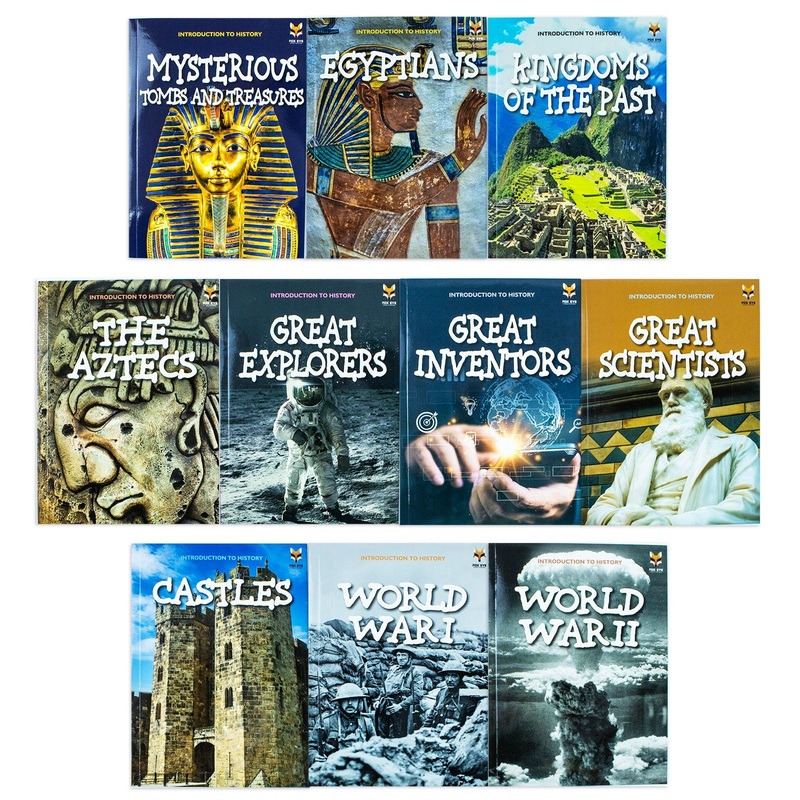 Children Introduction to History for Beginners (Series 2) 10 Book Collection set: (Great Explorers, Great Inventors, Great Scientist, Castles, … The … The Aztecs, Word War I, World War II)