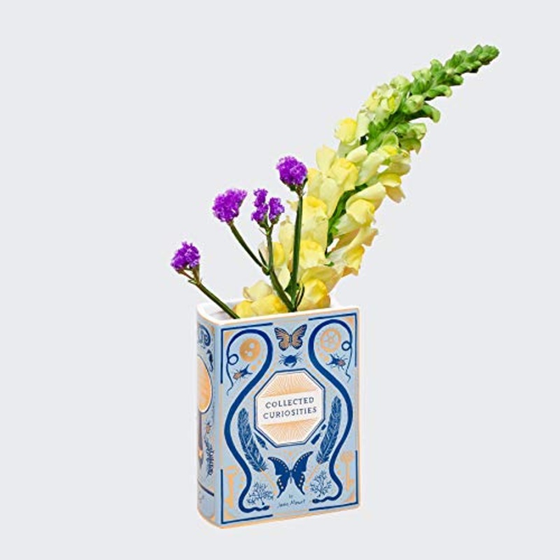 Bibliophile Ceramic Vase: Collected Curiosities Illustrated by Jane Mount: (Flower Vase, Desk Vase, Desk Dcor)