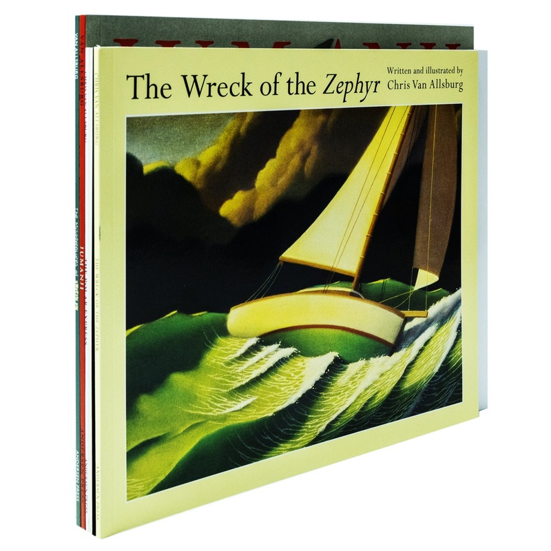 Chris Van Allsburg 5 Book Set: The Polar Express, Jumanji, Harris Burdick, Sweetie Pie, Zephyr  Classic Illustrated Fantasy Stories for Kids
