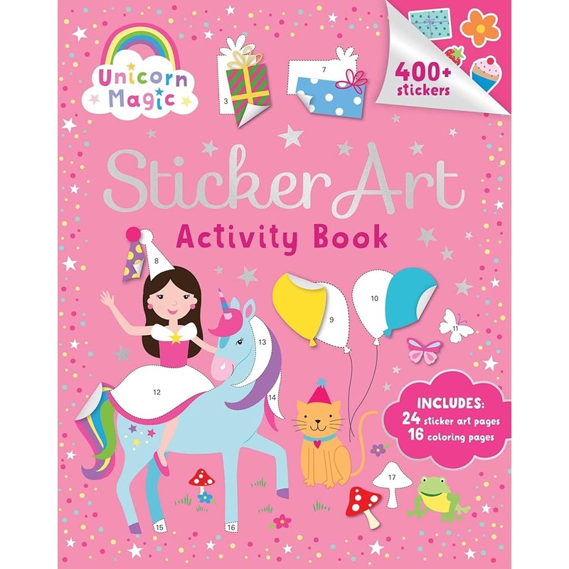 Unicorn Magic: Sticker Art & Coloring
