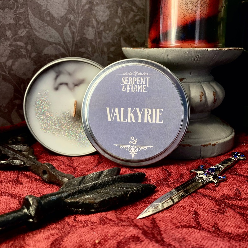 Candle – Valkyrie Candle, Ozone Charcoal Birch: 6.5oz Candle Tin