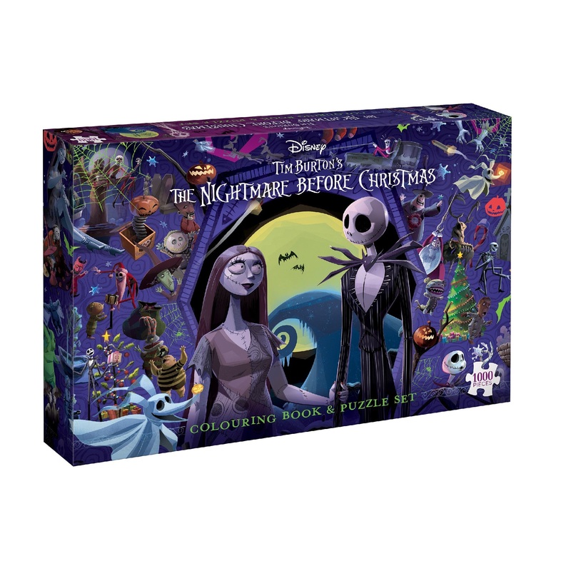 TIM BURTON’S THE NIGHTMARE BEFORE CHRISTMAS – COLOURING BOOK & PUZZLE SET