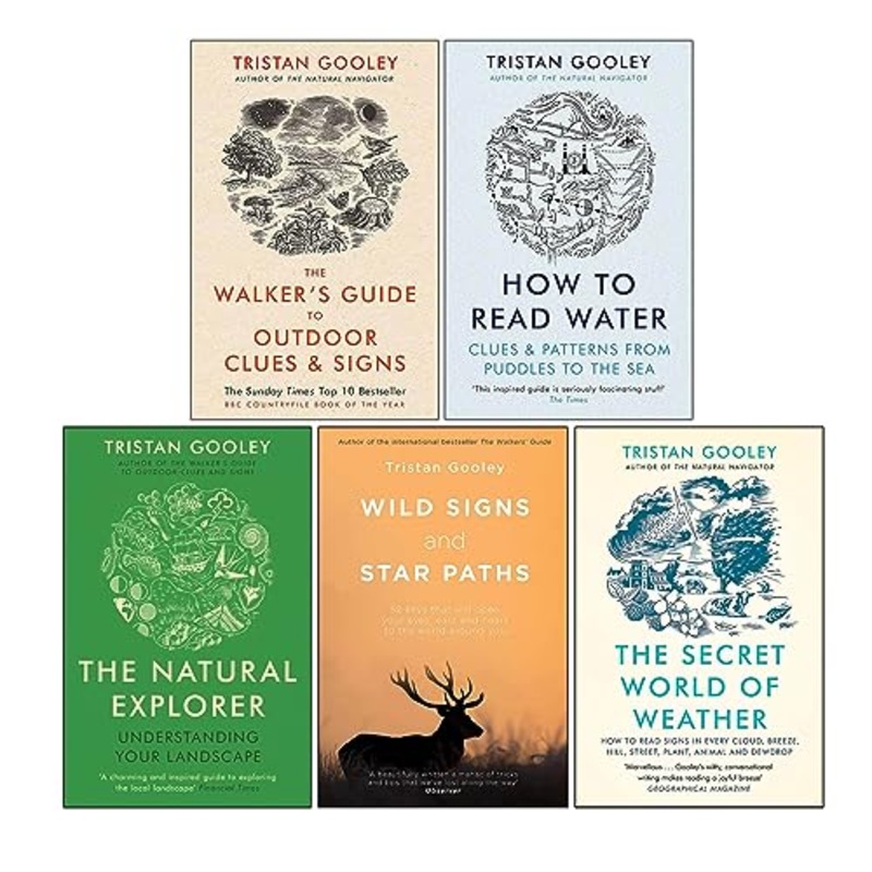 Tristan Gooley 5 Books Collection Set (Wild Signs and Star Paths, The Natural Explorer, How To Read Water, The Walker’s Guide to Outdoor Clues and Signs & The Secret World of Weather)