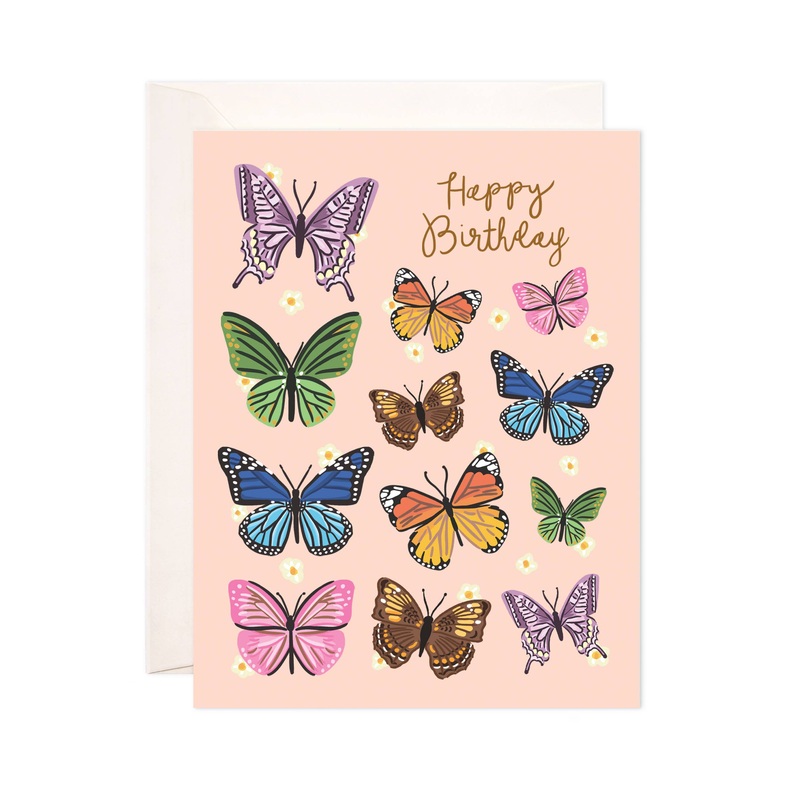Birthday Butterflies Greeting Card – Birthday Card