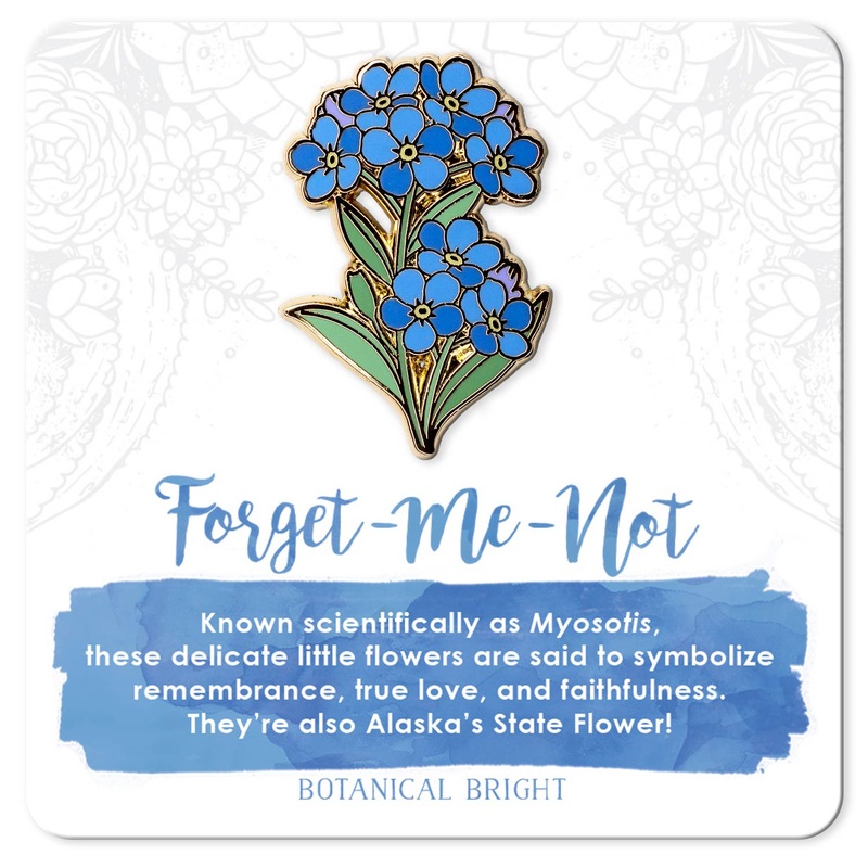 Botanical Bright – Forget-Me-Not Enamel Pin