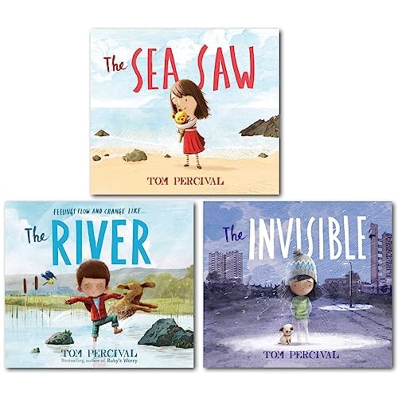 Tom Percival 3 Picture Books Collection Set (The Sea Saw, The Invisible, The River)