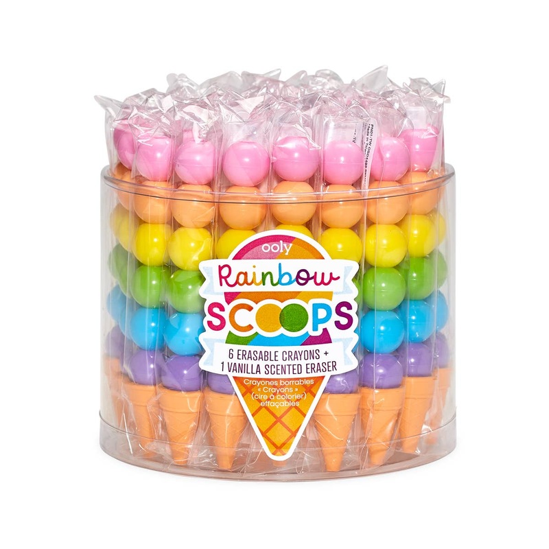 OOLY – Rainbow Scoops Vanilla Scented Stacking Erasable Crayons