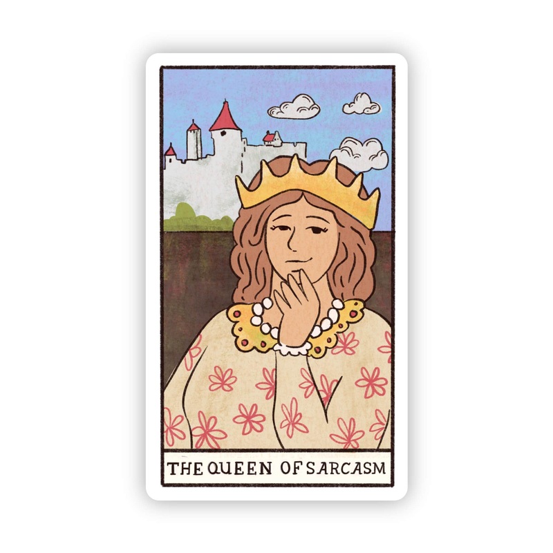 “The Queen of Sarcasm” Tarot Card Sticker