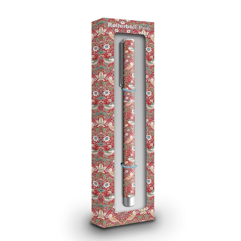 ROLLERBALL PEN – STRAWBERRY THIEF RED