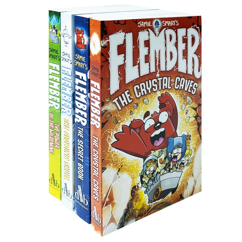 Jamie Smart’s Flember Series: 4 Books Set – Fantasy Adventure for Kids 8+ Years with Magic, Humor, Illustrated Stories & Engaging Narratives
