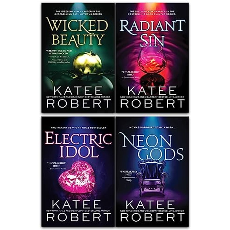 Katee Robert Dark Olympus Series 4 Books Set (Neon Gods, Electric Idol, Wicked Beauty, Radiant Sin)