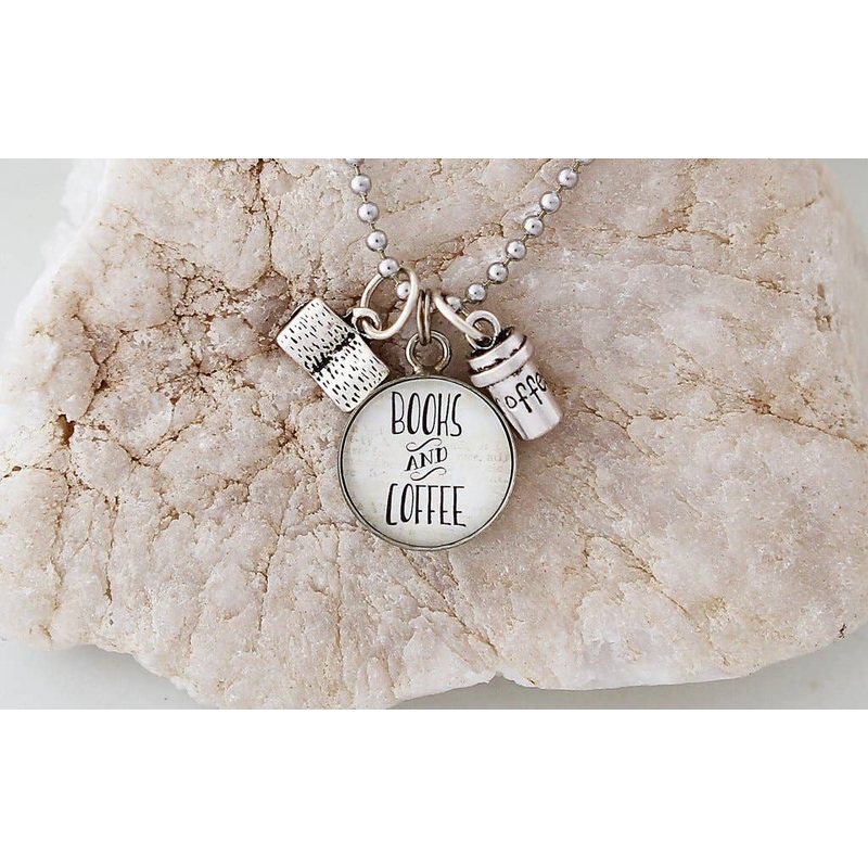 Books and Coffee Necklace