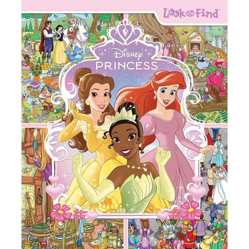 Disney Princess Cinderella, Tangled, Aladdin and More!- Look and Find Activity Book – PI Kids