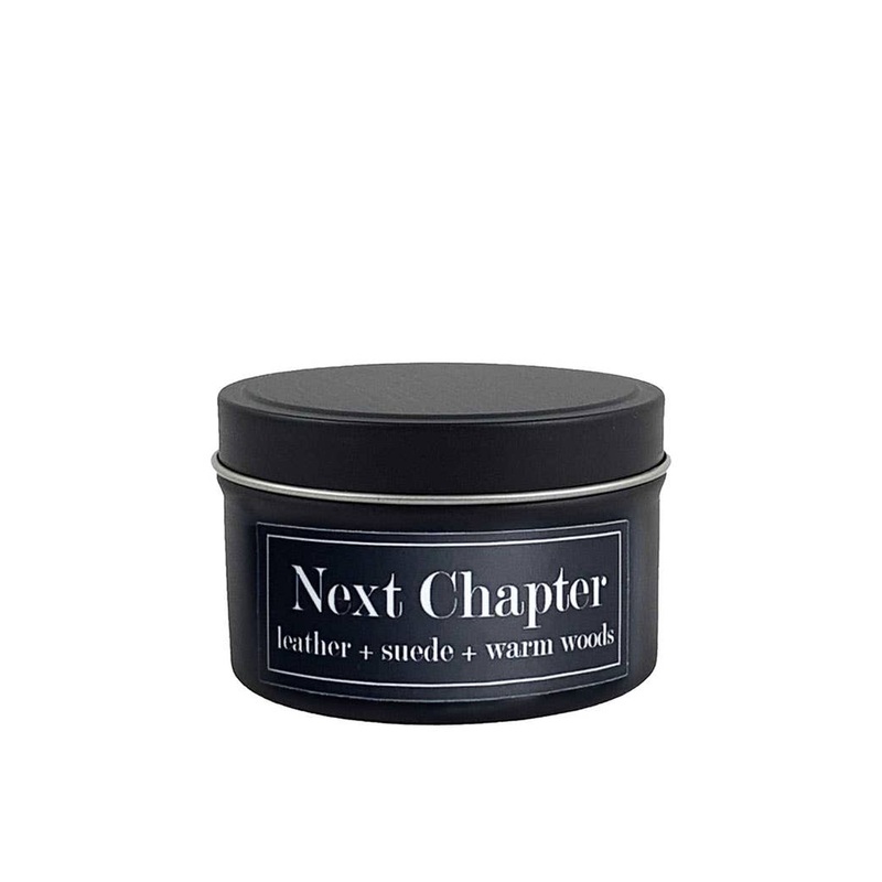 Fly Paper Products – Next Chapter Leather + Suede 4oz Soy Candle
