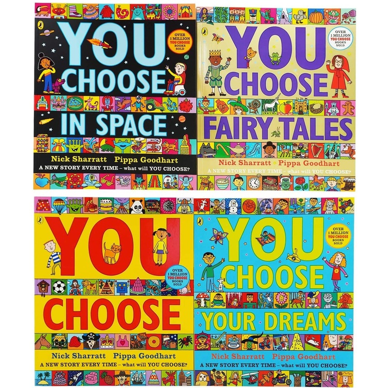 You Choose Series 4 Books Children’s Collection Set by Pippa Goodhart and Nick Sharratt