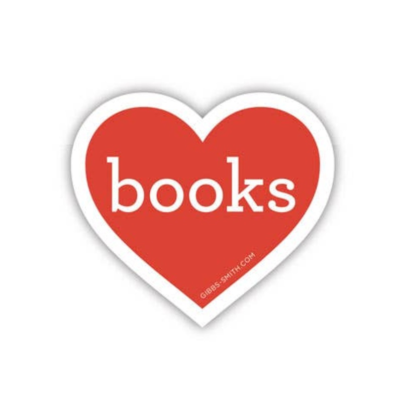 Heart Books Sticker