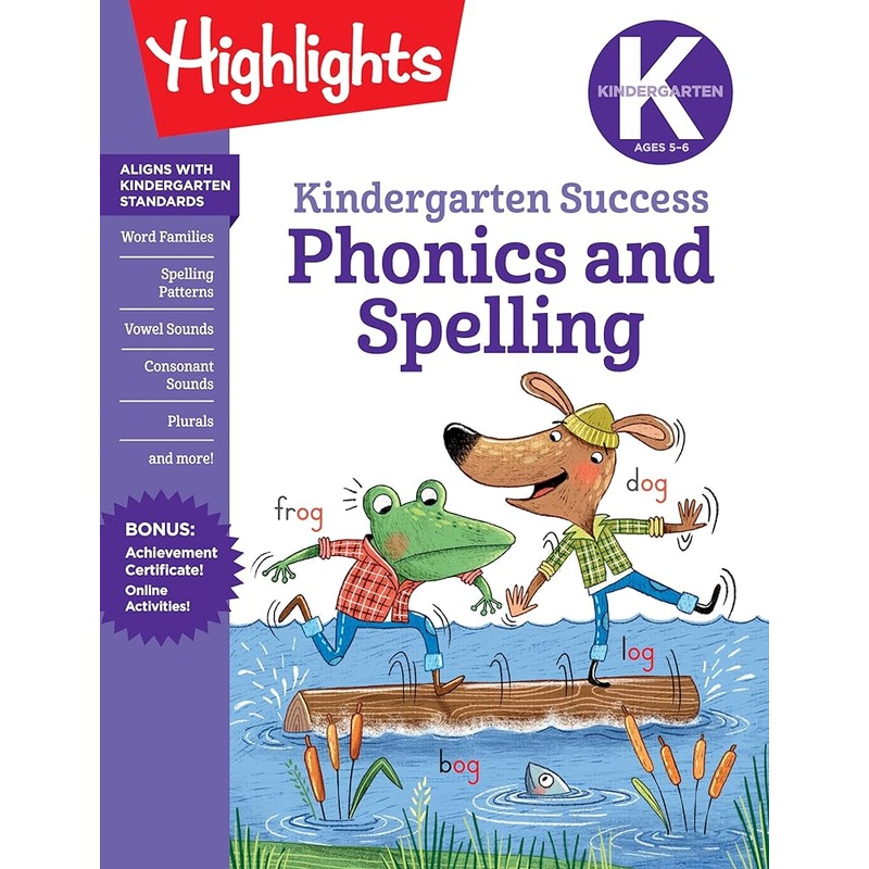 Kindergarten Phonics and Spelling Learning Fun Workbook (Highlights Learning Fun Workbooks)