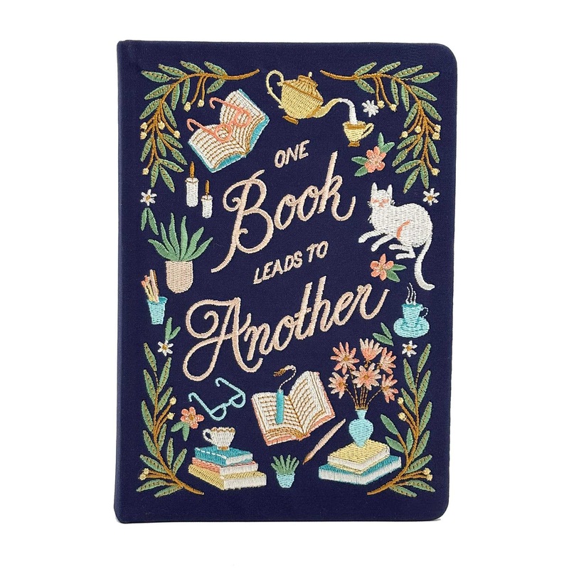 BOOK LOVER’S EMBROIDERED JOURNAL