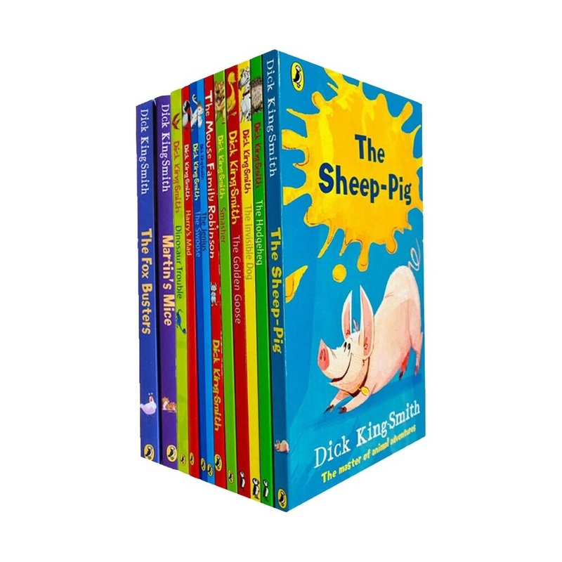 Dick King Smith Collection 12 Books Set (The Fox Busters, Martin’s Mice, The Sheep-pig , The Queen’s Nose, The Hodgeheg, The Invisible Dog, Golden Goose, Smasher, Mouse Family Robinson & More)