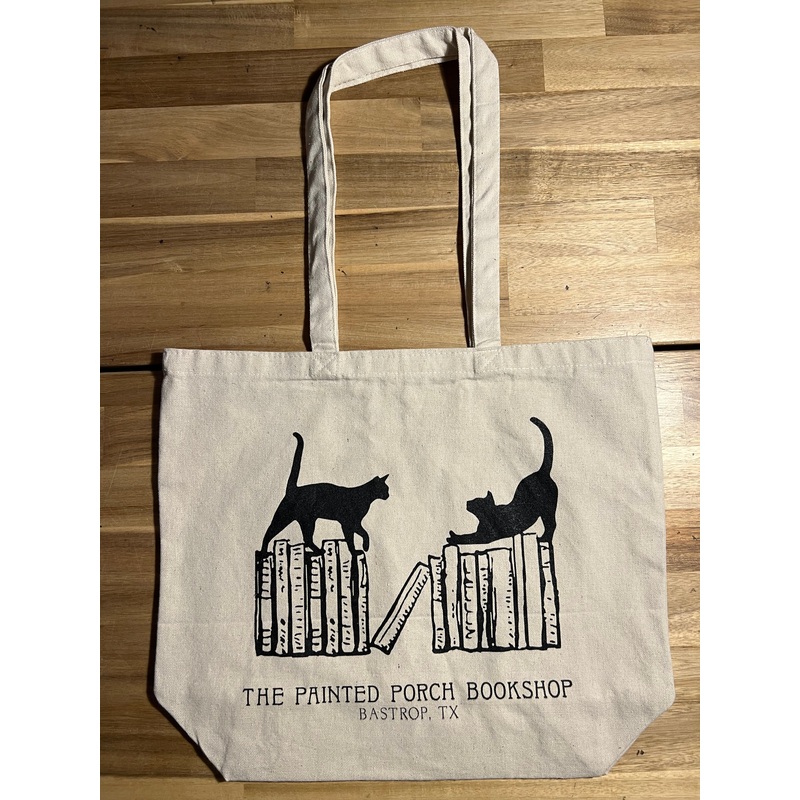 Painted Porch Bookshop Cats Tote Bag