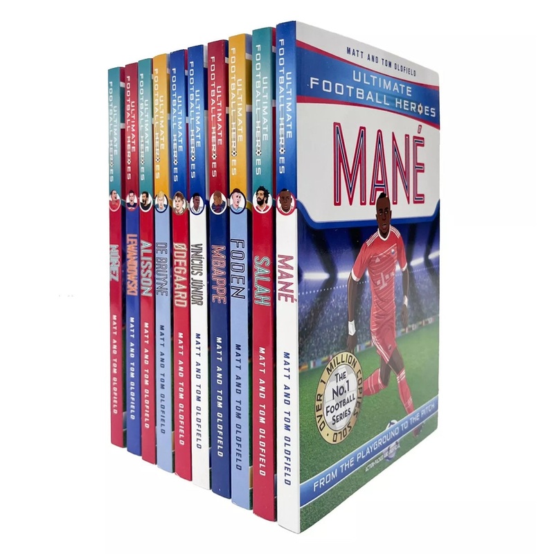Ultimate Football Heroes Series 10 Books Collection Set By Matt and Tom Oldfield (New Set 2) (Mane, Salah, Foden, Mbappe, Vincius Jnior, degaard , De Bruyne, Alisson, Lewandowski & Nez)
