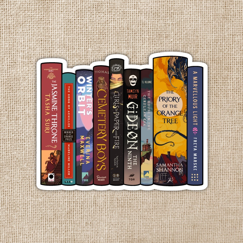 LGBTQ+ Fantasy Book Stack 3-inch Sticker