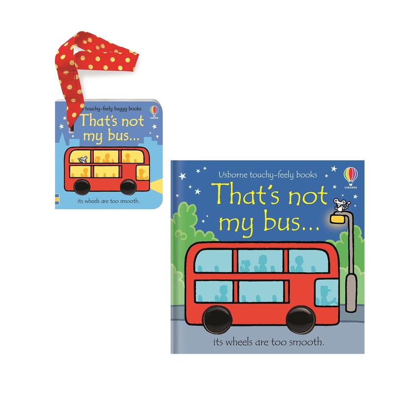 Usborne Touchy Feely 2 Books Collection Set (That’s Not My Bus & That’s Not My Bus Buggy Book) by Fiona Watt & Rachel Wells