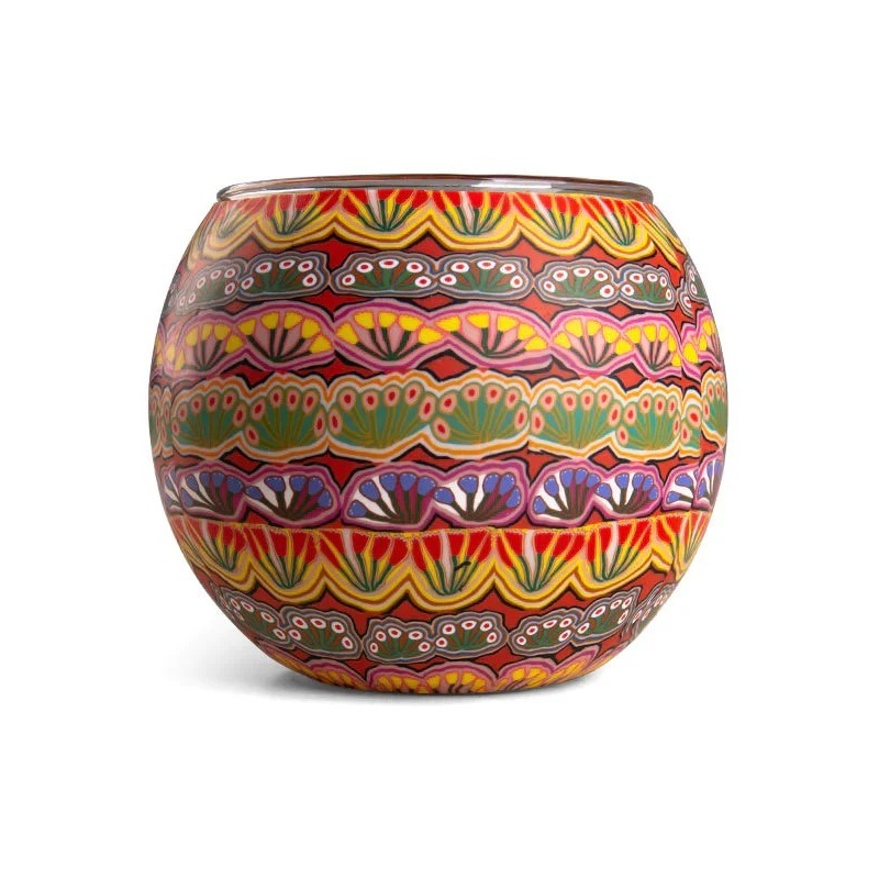 ABORIGINAL MEDICINE FLOWERS TEALIGHT CANDLE HOLDER