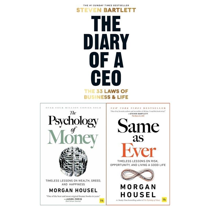 The Psychology of Money, Same as Ever and The Diary of a CEO 3 Books Collection Set – Bestselling Authors