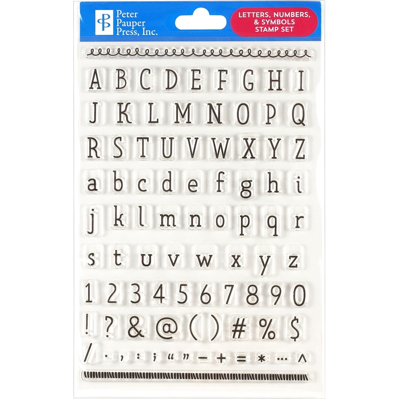 Letters, Numbers & Symbols Clear Stamp Set