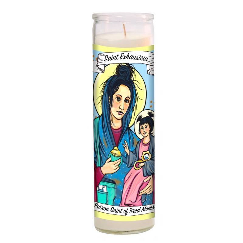 Saint Exhaustia Candle