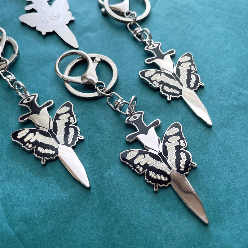 Mother of the Moon – Butterfly Sword Hard Enamel Keychain: Keychain only