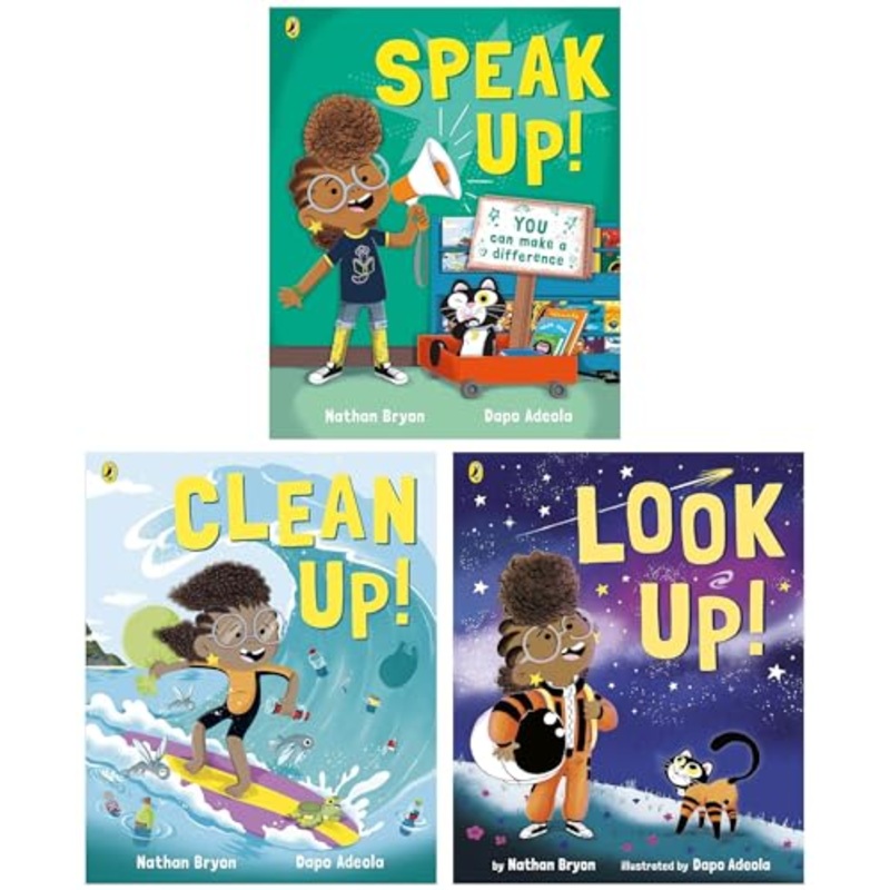 Nathan Bryon 3 Books Collection Set (Look Up!, Clean Up!, Speak Up!)