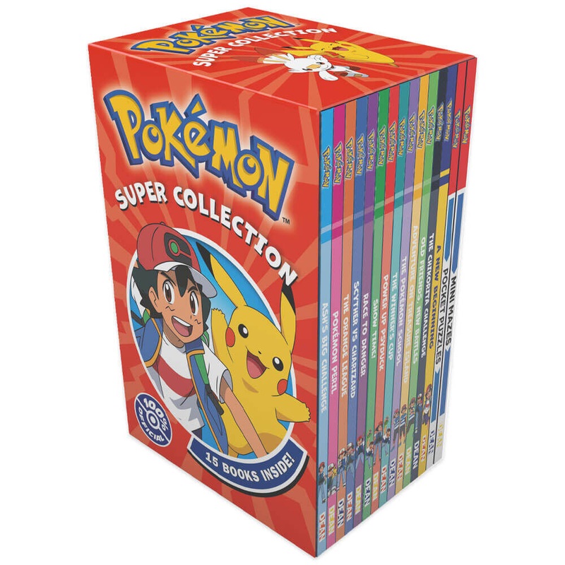 The Official Pokemon Super Collection 15 Books Set – Ash Big Challenge, Pokemon Peril, Orange League, Scyther vs Charizard, Race to Danger & More