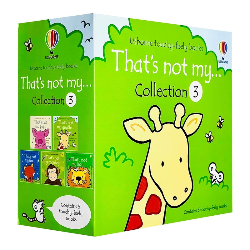 Usborne Touchy-Feely Books That’s Not my… Collection 3: 5 Books Set (Fox, Giraffe, Lion, Piglet, Monkey)