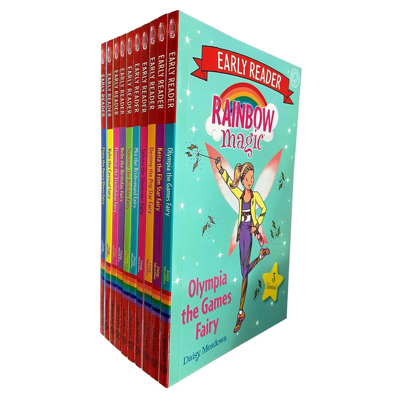 Daisy Meadows Rainbow Magic Early Reader Collection 10 Books Set Belle Birthday
