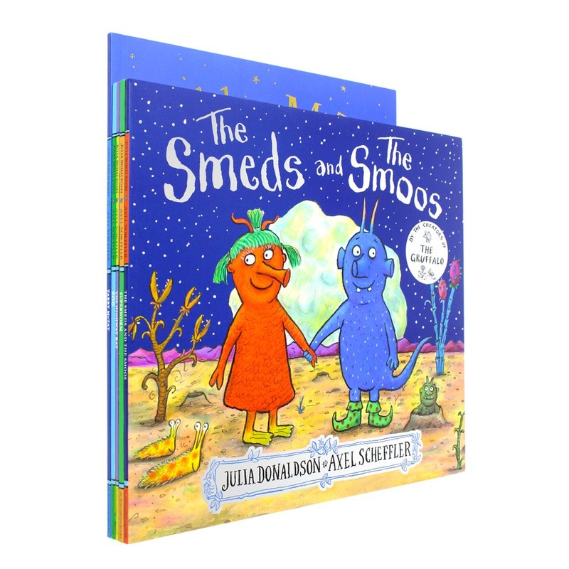 Julia Donaldson & Axel Scheffler 5-Book Set | Fun & Illustrated Children’s Stories | Smeds and Smoss, Super Worm, Highway Rat, Tabby McTat, Zog