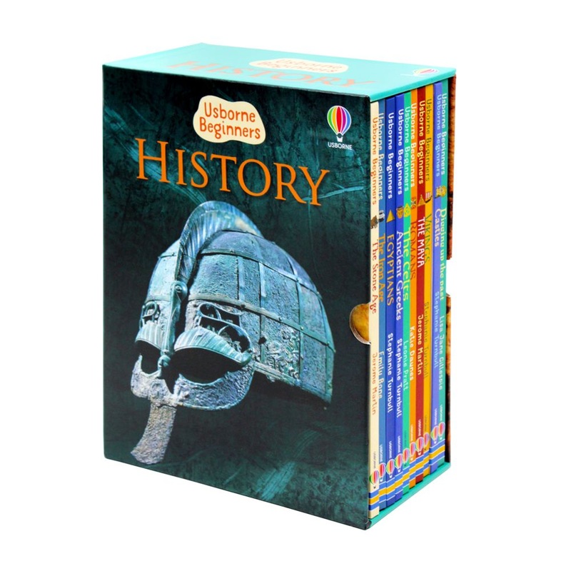 Usborne Beginners History 10 Books Collection Box Set Educational Children’s Books on Stone Age, Iron Age, Ancient Cultures, Artifacts & Fun Learning