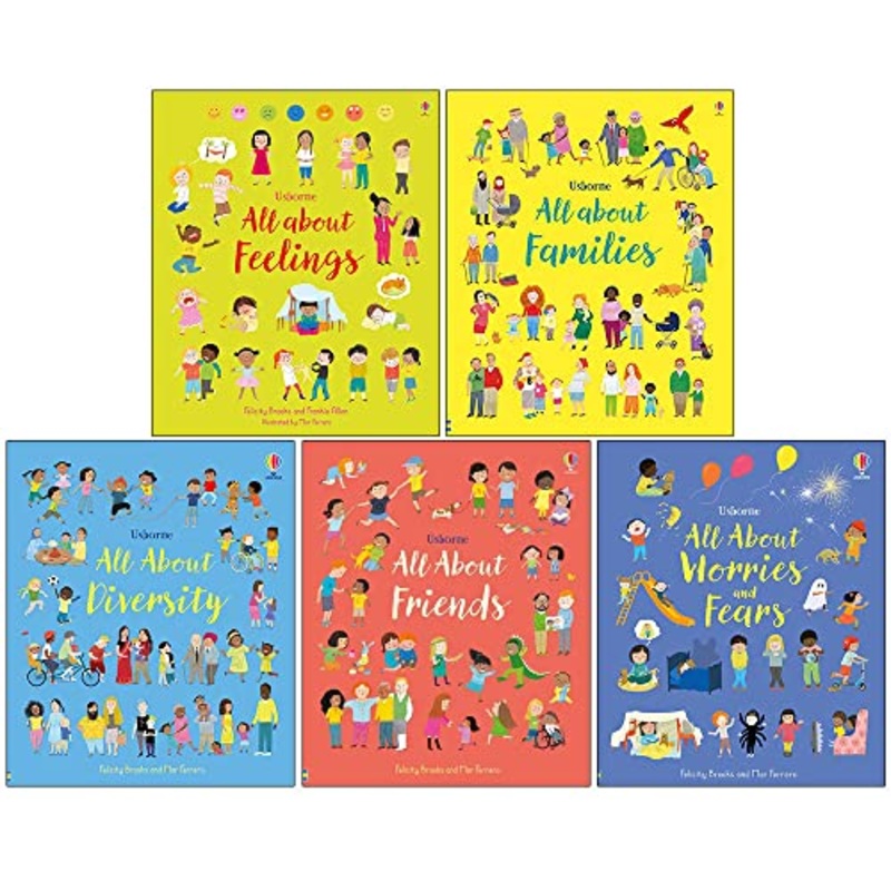 Usborne My First Books 5 Set (Hardcover) by Felicity Brooks| Feelings, Families, Diversity, Friends, Worries| Children’s Emotions, Learning, Education