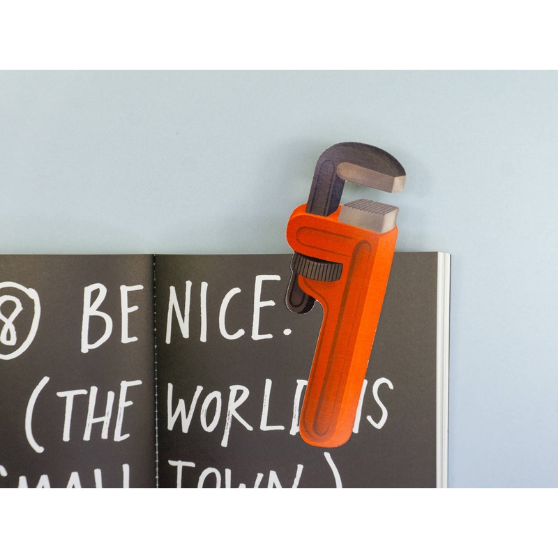 Grey Street Paper – Wrench Die-Cut Bookmark