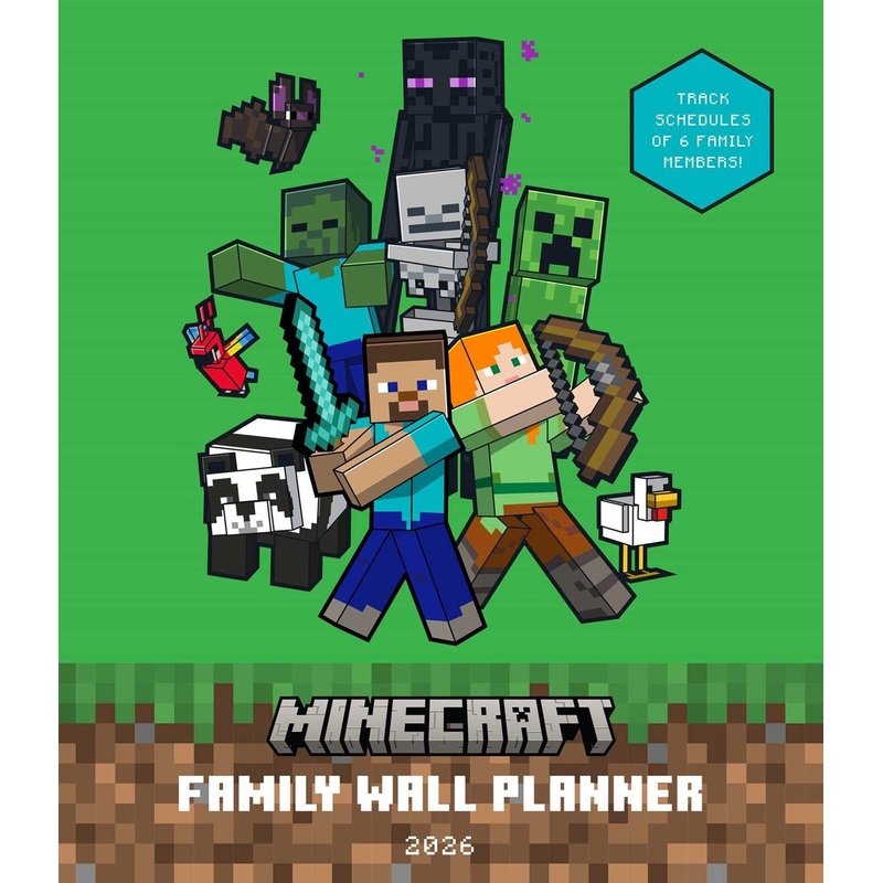 2026 Minecraft Family Wall Planner