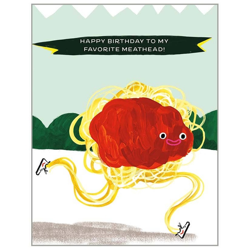 Happy Birthday to My Favorite MeatHead! – Spaghetti Race – Card